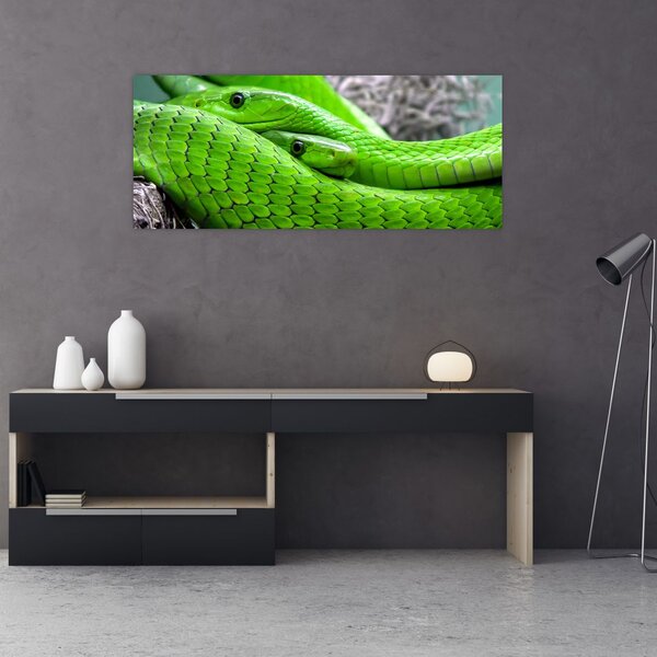 Slika zelenih zmija (120x50 cm)