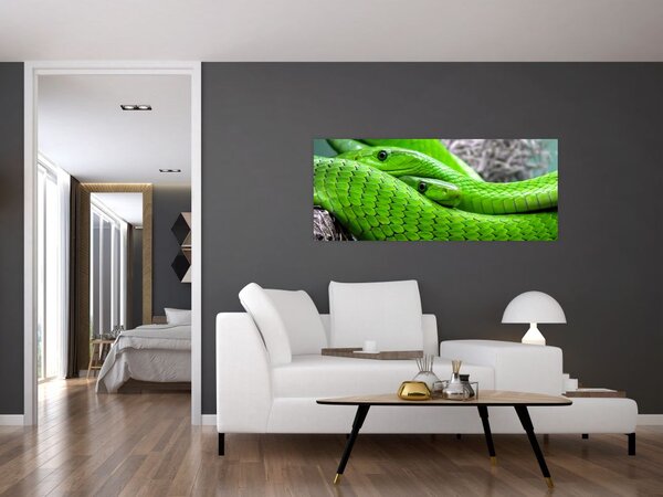 Slika zelenih zmija (120x50 cm)