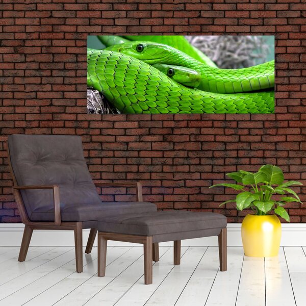 Slika zelenih zmija (120x50 cm)