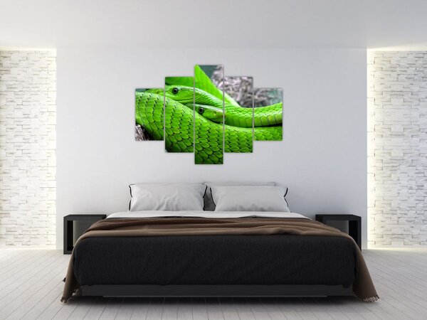 Slika zelenih zmija (150x105 cm)