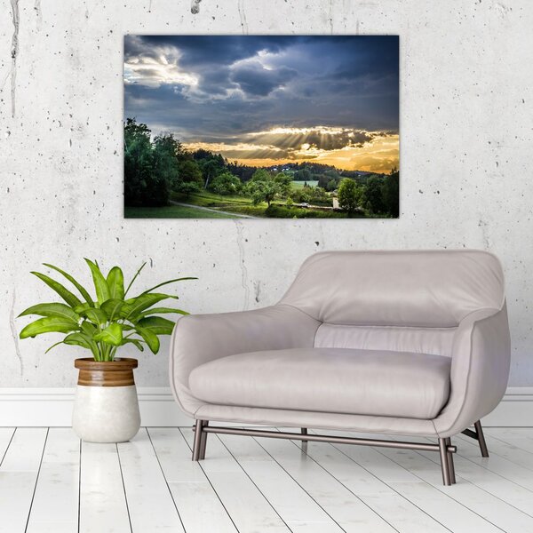 Slika krajolika sa zrakama (90x60 cm)