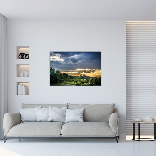 Slika krajolika sa zrakama (90x60 cm)