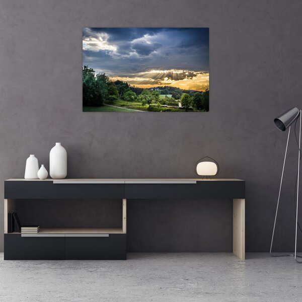 Slika krajolika sa zrakama (90x60 cm)