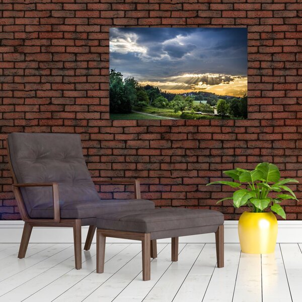 Slika krajolika sa zrakama (90x60 cm)