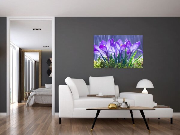 Slika cvijeća na kiši (90x60 cm)