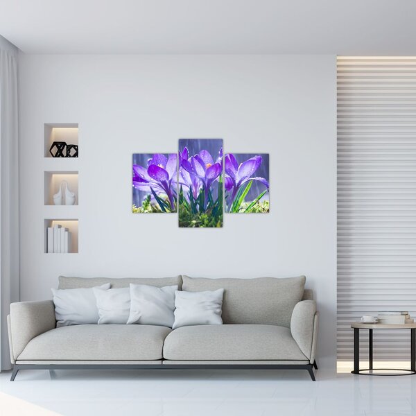 Slika cvijeća na kiši (90x60 cm)