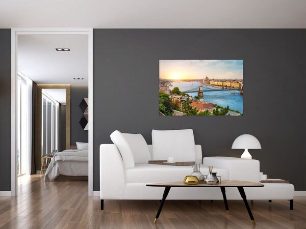 Slika grada Budimpešte s rijekom (90x60 cm)