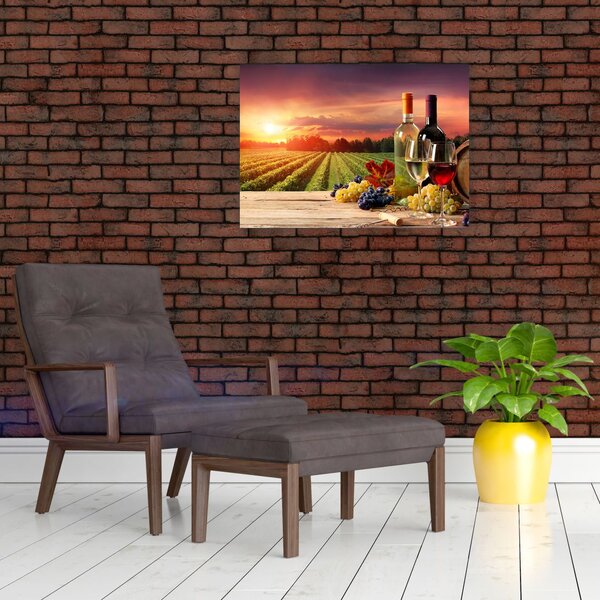 Slika vinograda s vinom (70x50 cm)