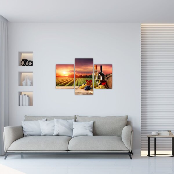 Slika vinograda s vinom (90x60 cm)