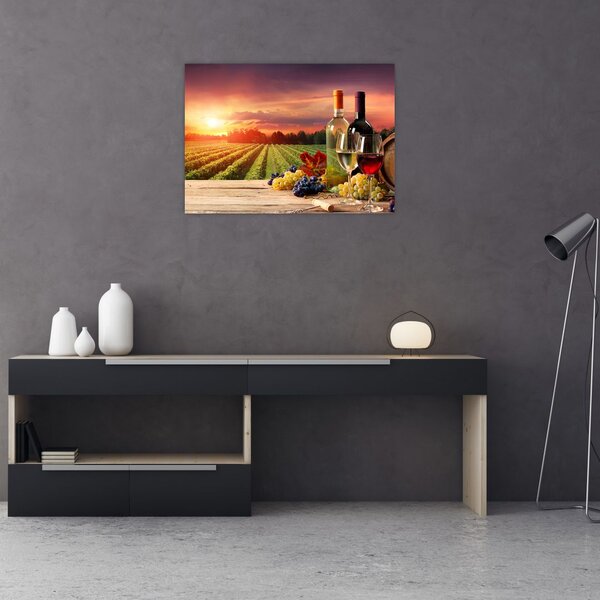 Slika vinograda s vinom (70x50 cm)
