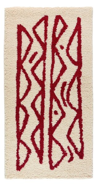 Krem-crveni tepih Le Bonom Morra, 80 x 150 cm