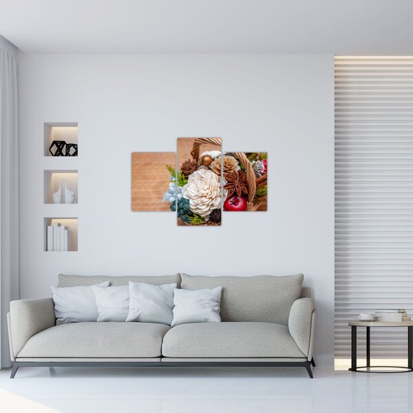 Slika pletene košare (90x60 cm)