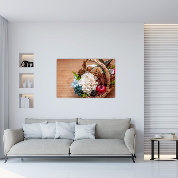 Slika pletene košare (90x60 cm)