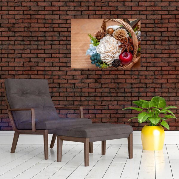 Slika pletene košare (70x50 cm)