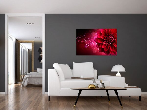 Slika crvenog cvijeta (90x60 cm)