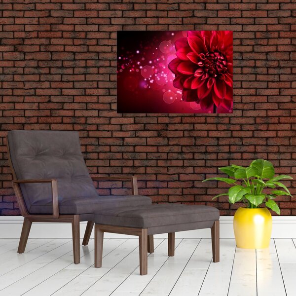 Slika crvenog cvijeta (70x50 cm)