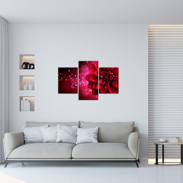Slika crvenog cvijeta (90x60 cm)