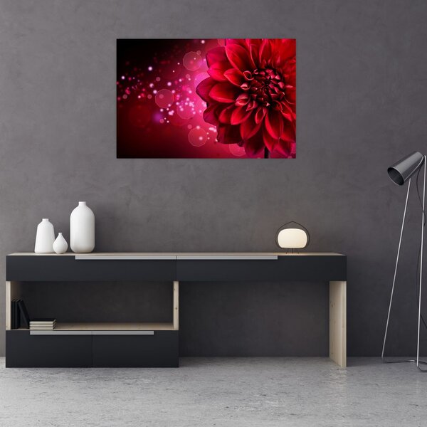 Slika crvenog cvijeta (90x60 cm)
