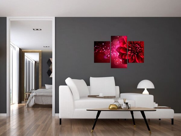 Slika crvenog cvijeta (90x60 cm)