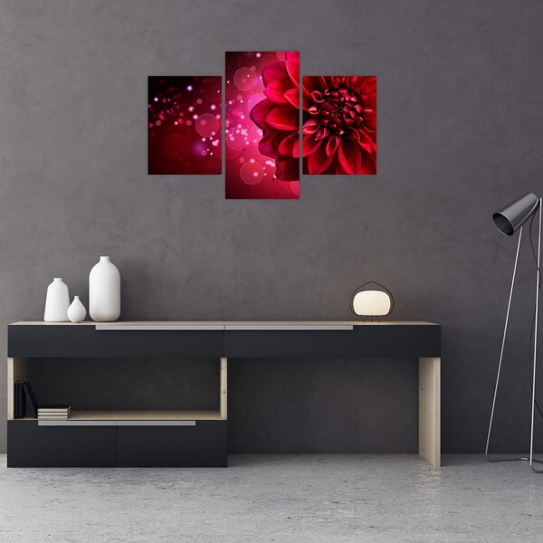 Slika crvenog cvijeta (90x60 cm)