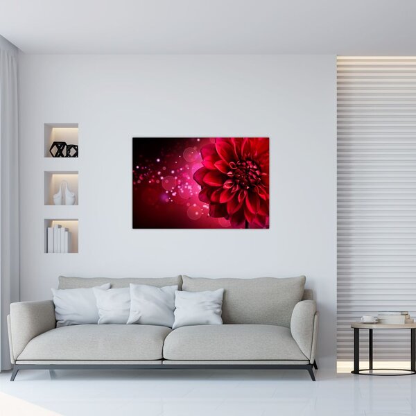 Slika crvenog cvijeta (90x60 cm)