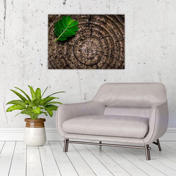 Slika lista na deblu drveta (70x50 cm)