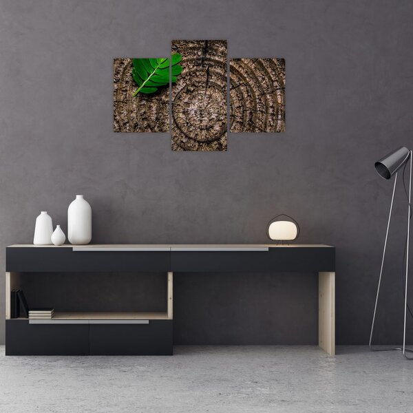 Slika lista na deblu drveta (90x60 cm)