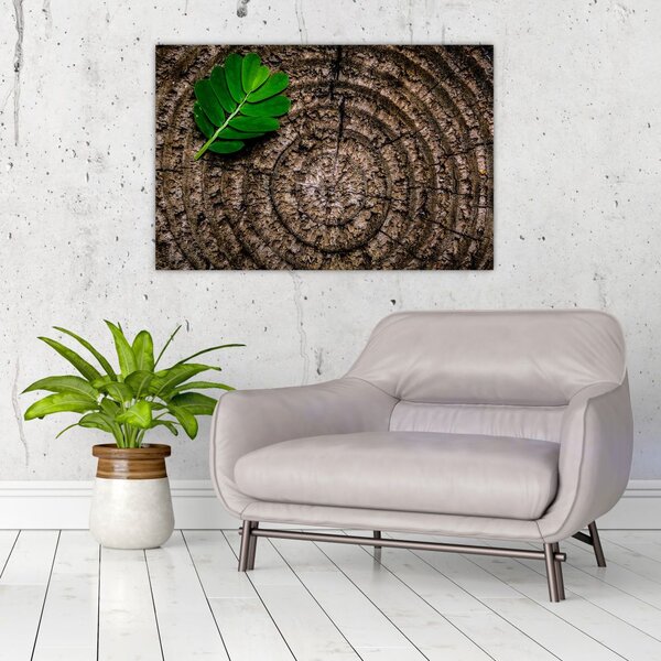 Slika lista na deblu drveta (90x60 cm)