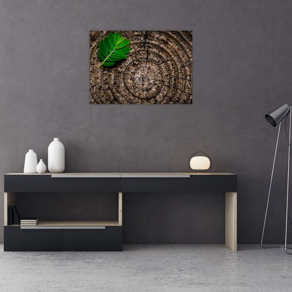 Slika lista na deblu drveta (70x50 cm)