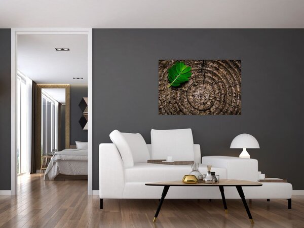 Slika lista na deblu drveta (90x60 cm)