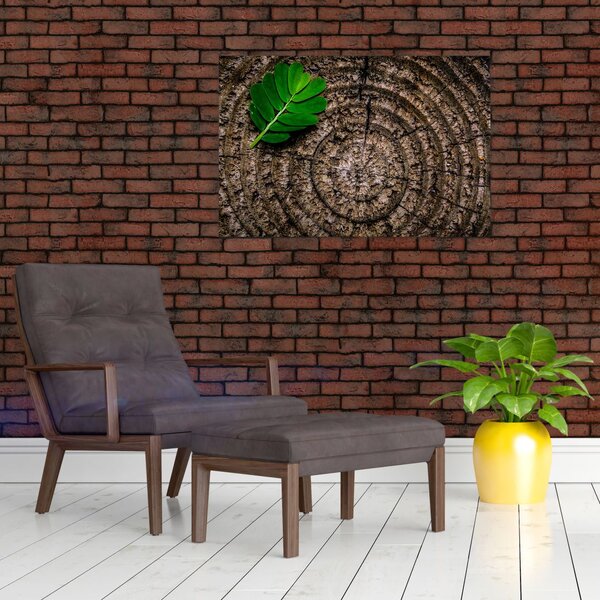 Slika lista na deblu drveta (90x60 cm)