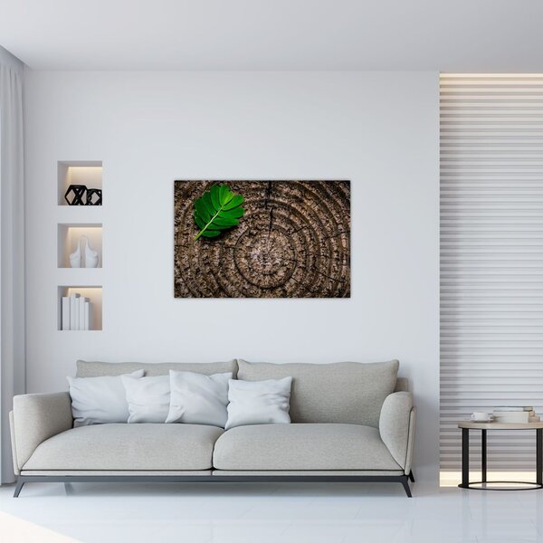 Slika lista na deblu drveta (90x60 cm)