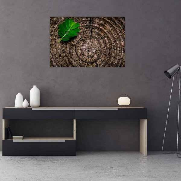 Slika lista na deblu drveta (90x60 cm)