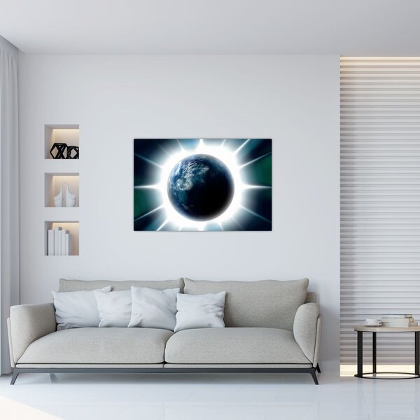 Slika osvijetlenog planeta (90x60 cm)