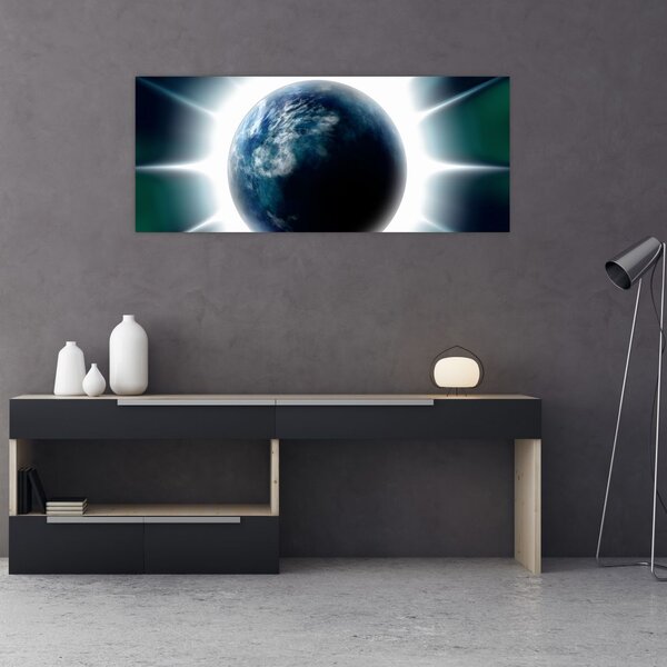 Slika osvijetlenog planeta (120x50 cm)
