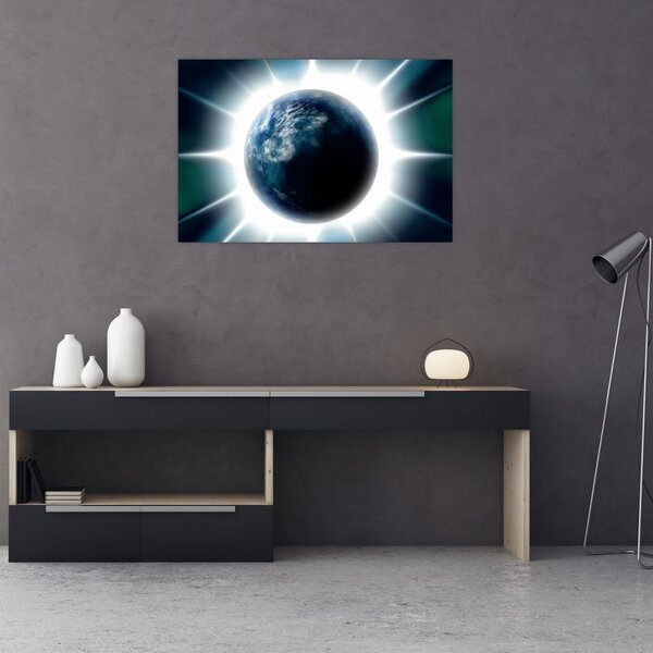 Slika osvijetlenog planeta (90x60 cm)