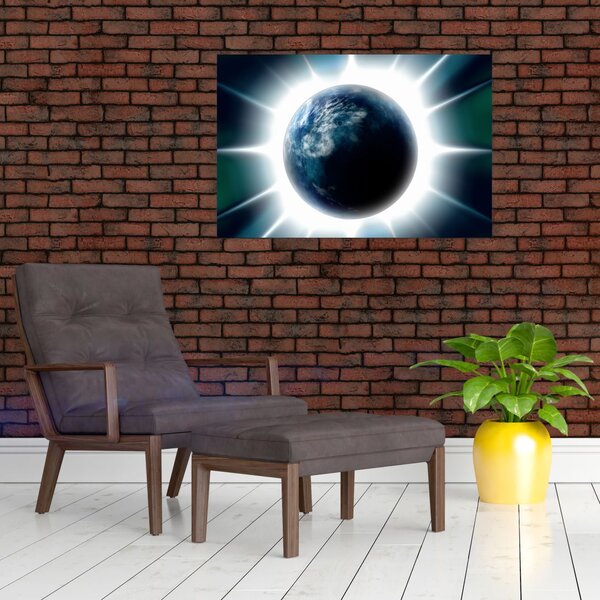 Slika osvijetlenog planeta (90x60 cm)