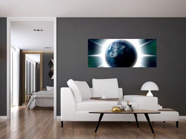 Slika osvijetlenog planeta (120x50 cm)