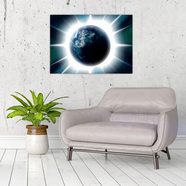 Slika osvijetlenog planeta (70x50 cm)