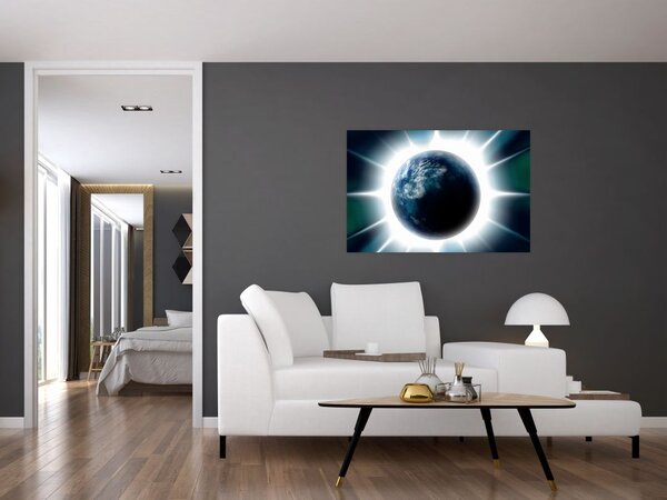Slika osvijetlenog planeta (90x60 cm)