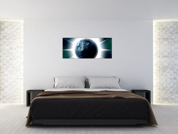 Slika osvijetlenog planeta (120x50 cm)