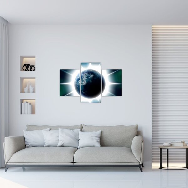 Slika osvijetlenog planeta (90x60 cm)