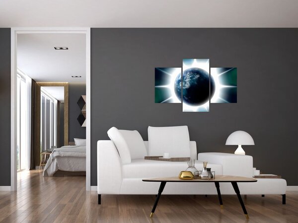 Slika osvijetlenog planeta (90x60 cm)