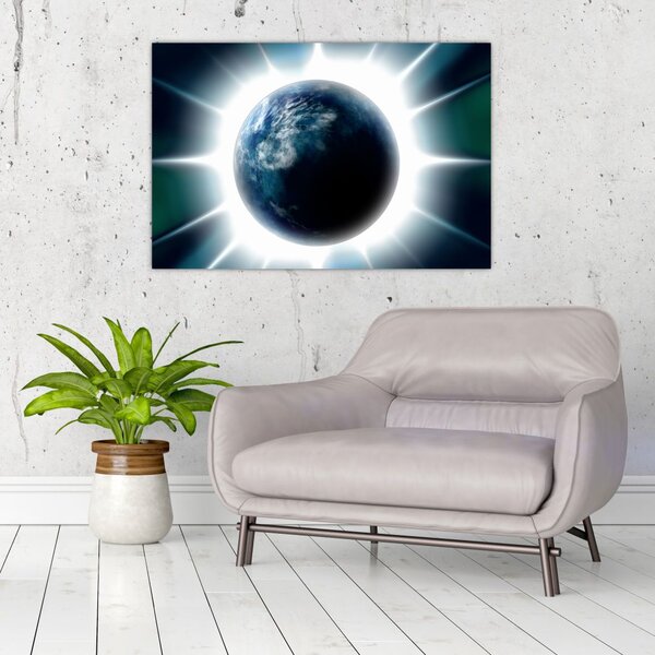 Slika osvijetlenog planeta (90x60 cm)