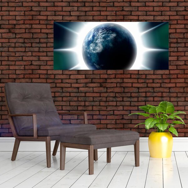 Slika osvijetlenog planeta (120x50 cm)
