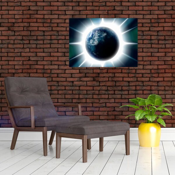 Slika osvijetlenog planeta (70x50 cm)
