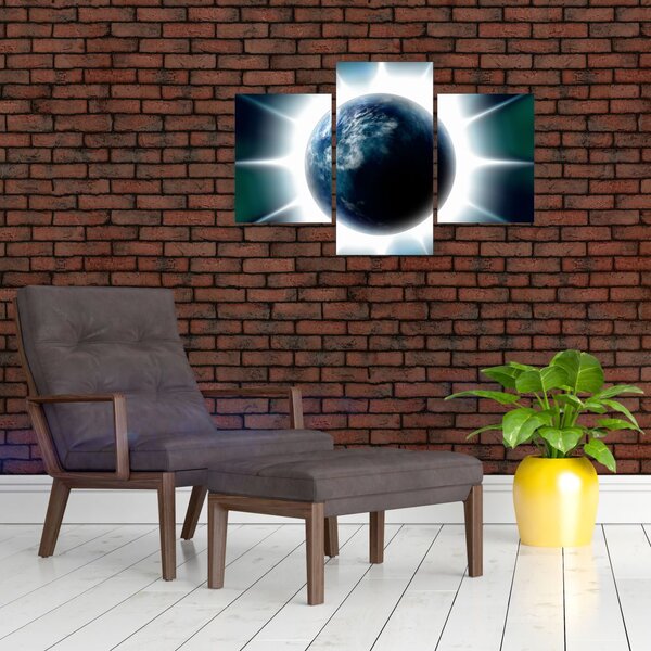 Slika osvijetlenog planeta (90x60 cm)