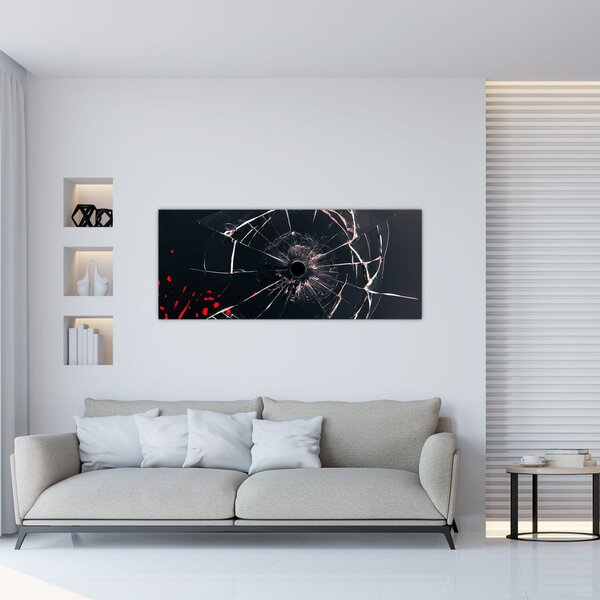 Apstraktna slika - slomljeno staklo (120x50 cm)