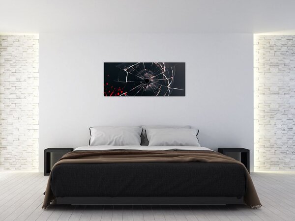 Apstraktna slika - slomljeno staklo (120x50 cm)