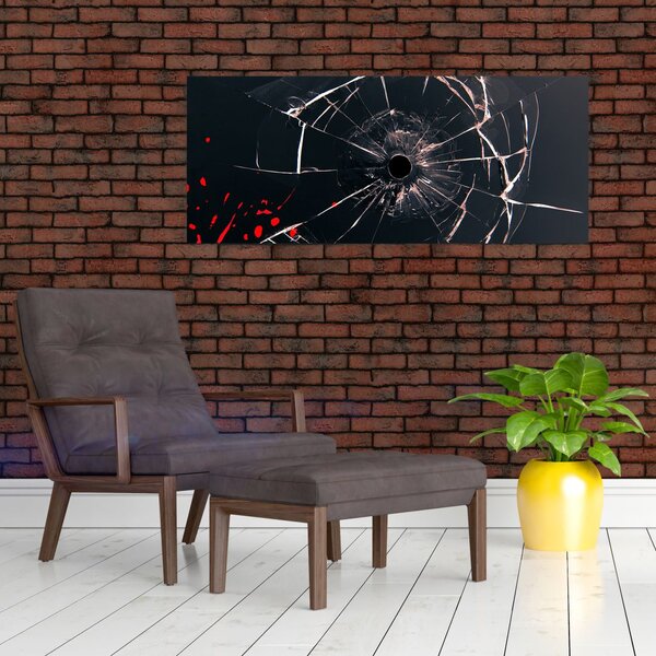 Apstraktna slika - slomljeno staklo (120x50 cm)